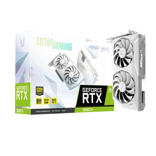 Zotac RTX 3060 Ti AMP White LHR 8GB Graphics Card